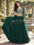 Designer Party Wear Crop Top & Lehenga Set