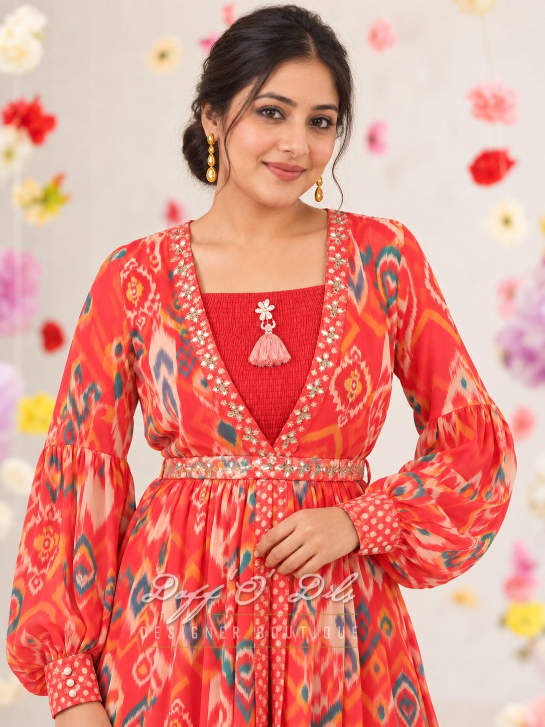 DESIGNER TWO-PIECE GEORGETTE SHRUG SET