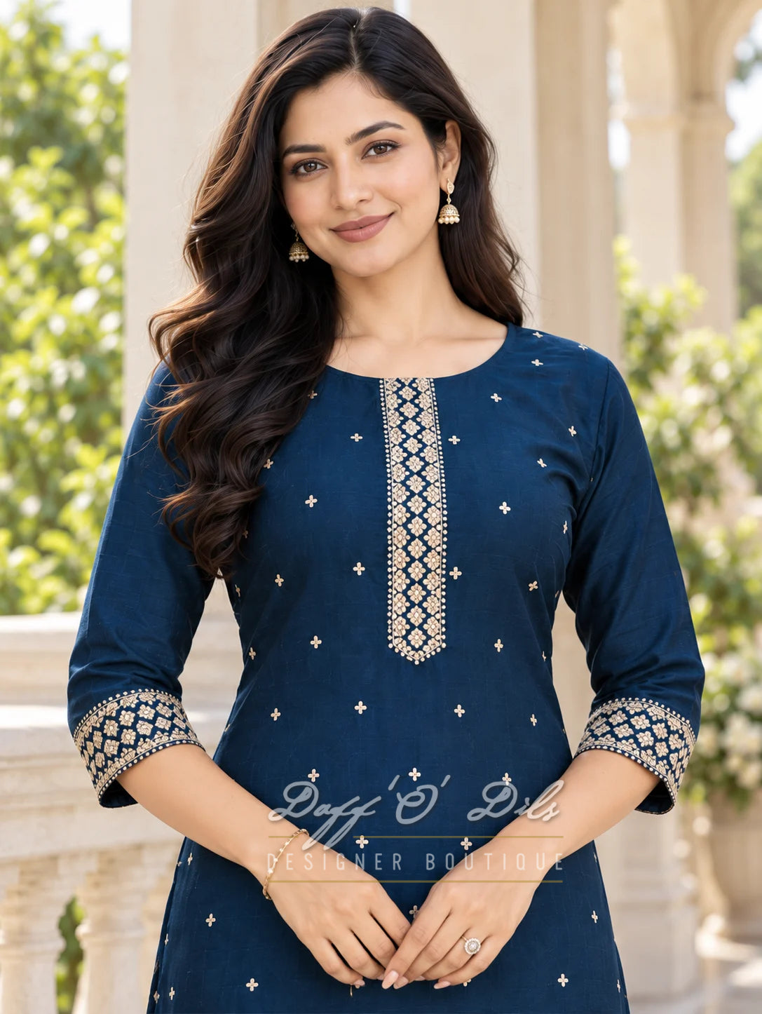 SILK STRAIGHT CUT DESIGNER KURTI