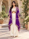 PREMIUM CREPE EMBROIDERED INDO-WESTERN DRESS