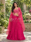 Designer Party Wear Crop Top & Lehenga Set
