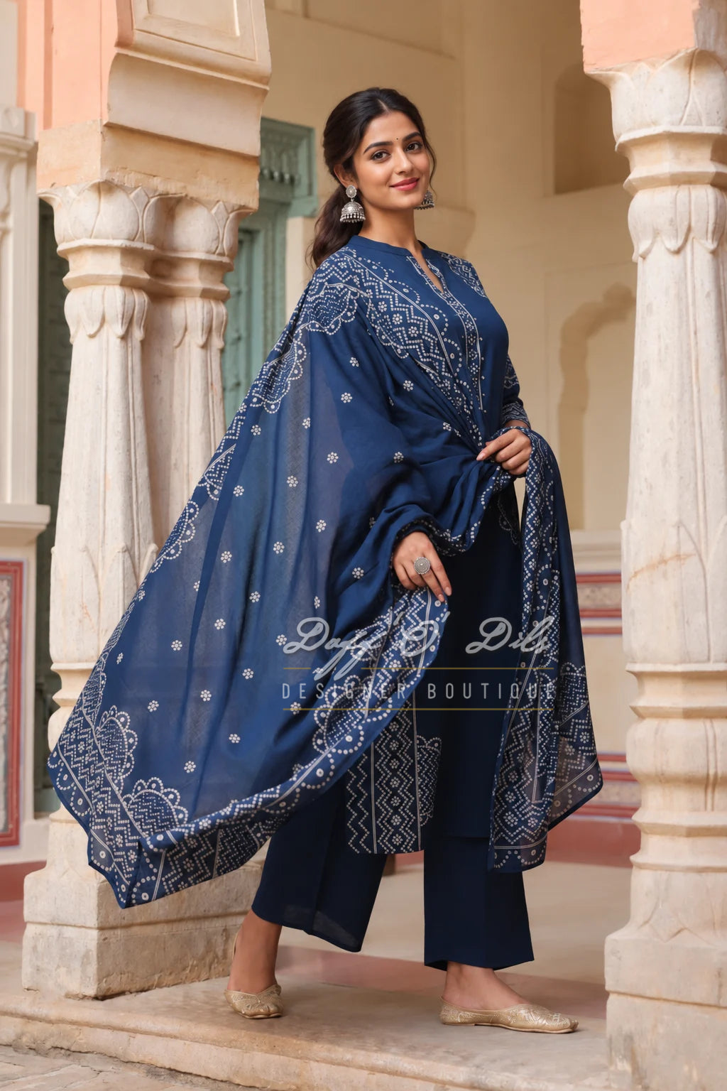 PREMIUM COTTON BANDHEJ SUIT SET