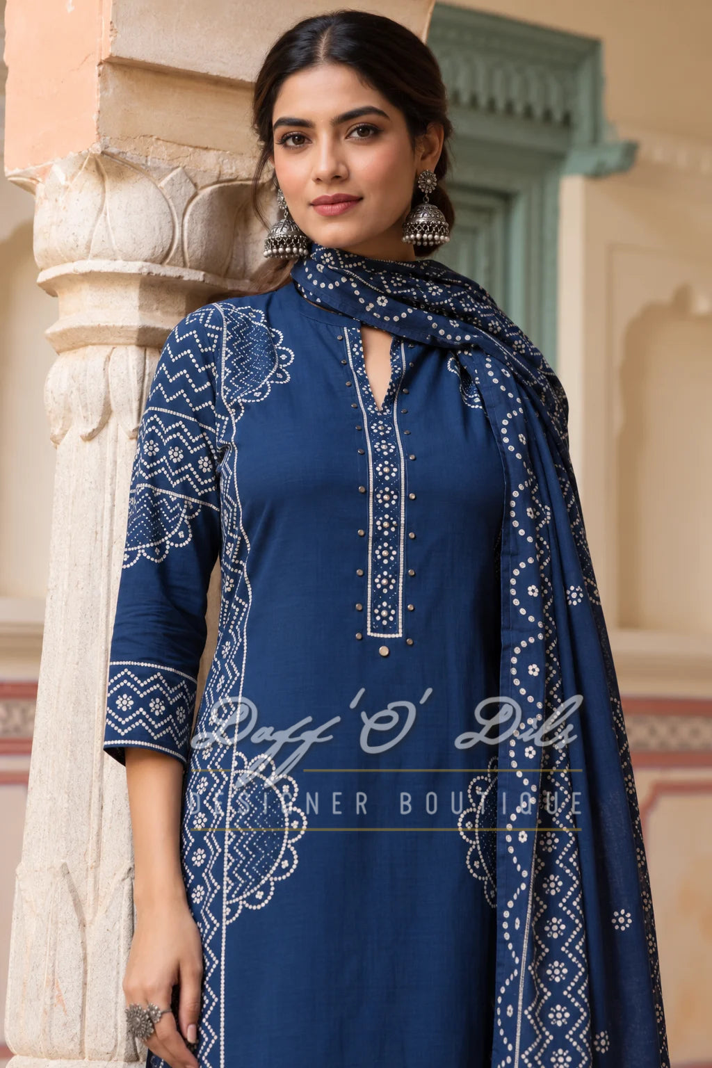 PREMIUM COTTON BANDHEJ SUIT SET