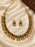 Traditional Antique Gold-Tone Mango Motif Jewelry Set