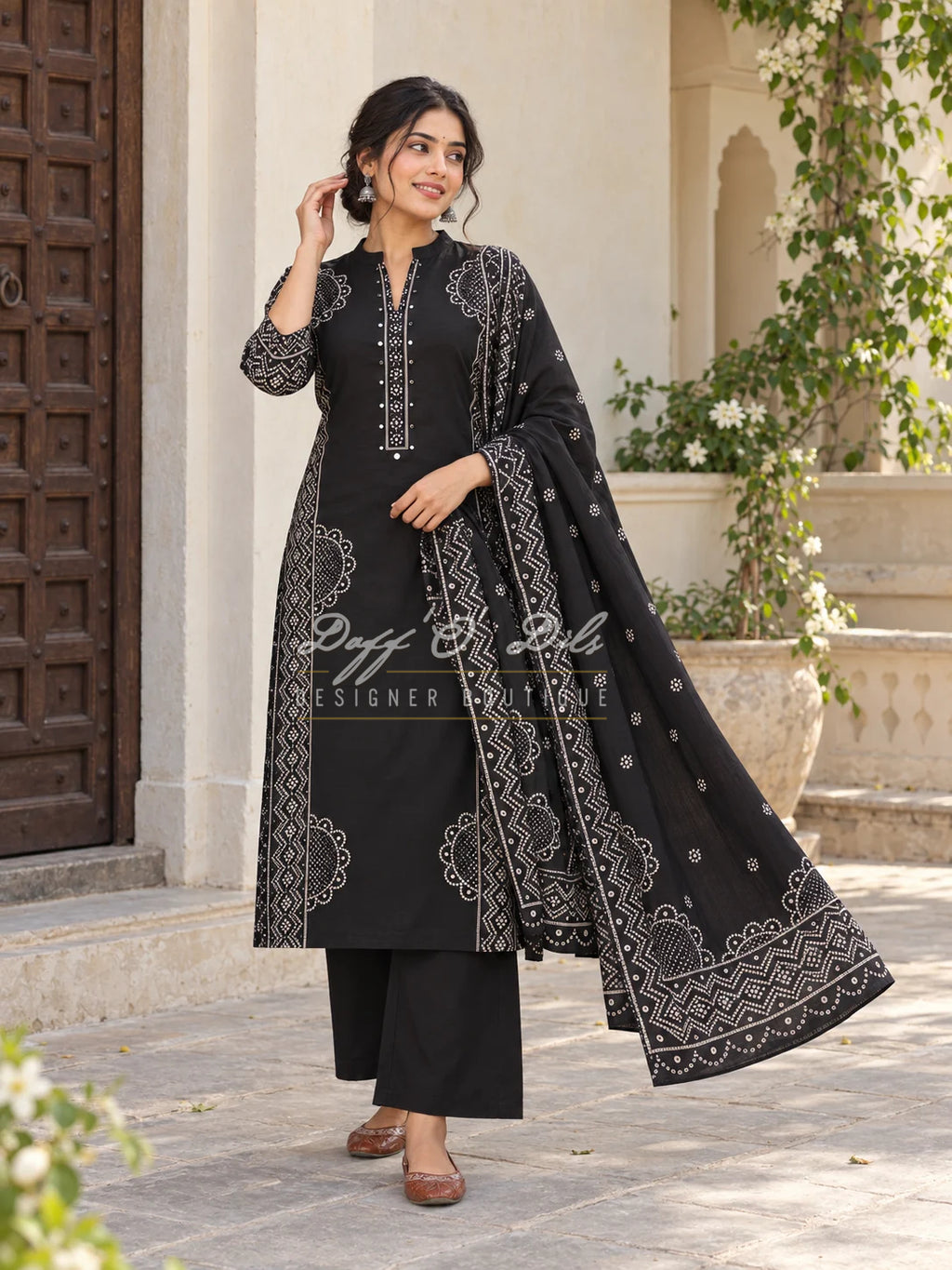 PREMIUM COTTON BANDHEJ SUIT SET