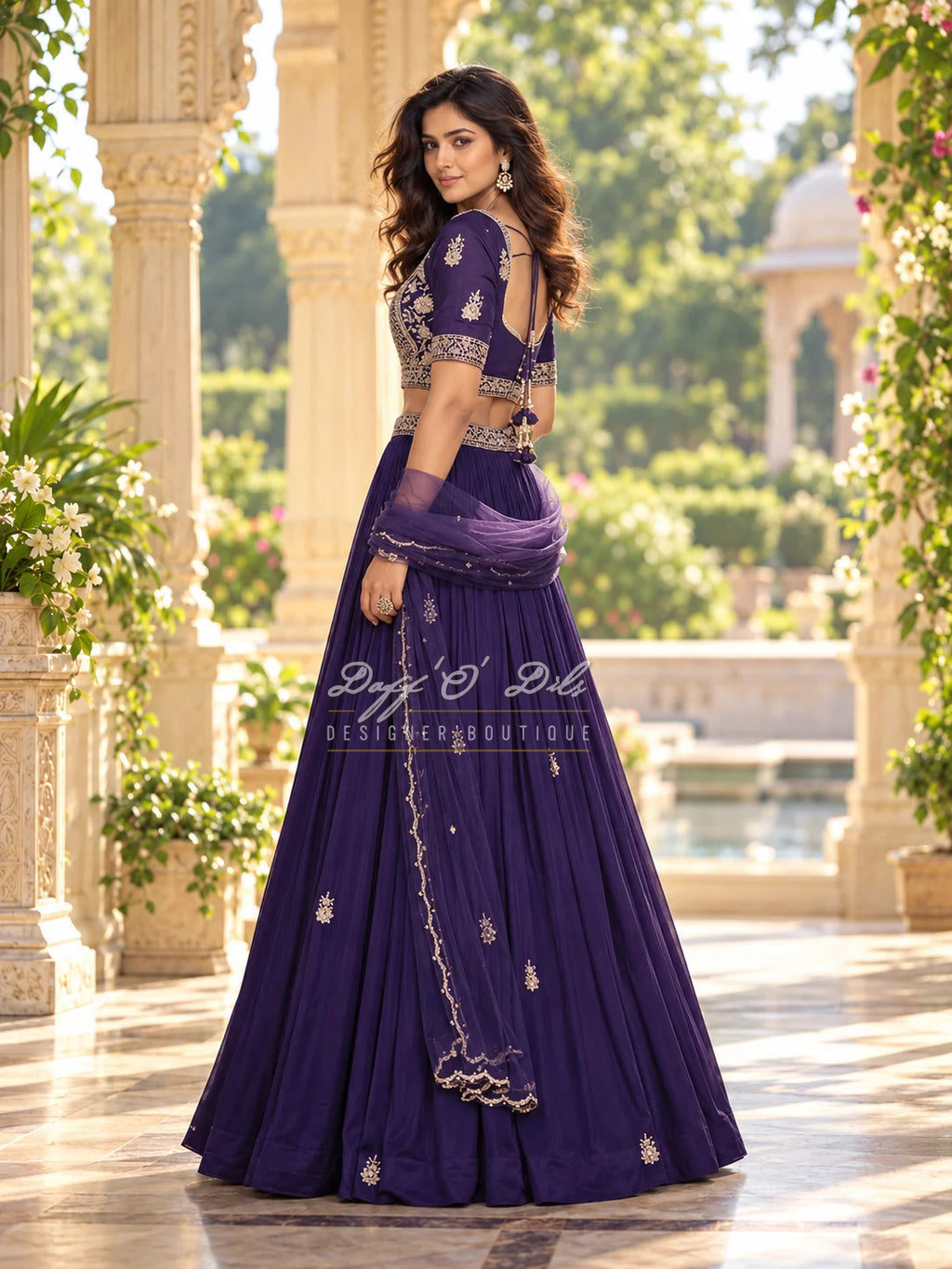 Designer Party Wear Crop Top & Lehenga Set