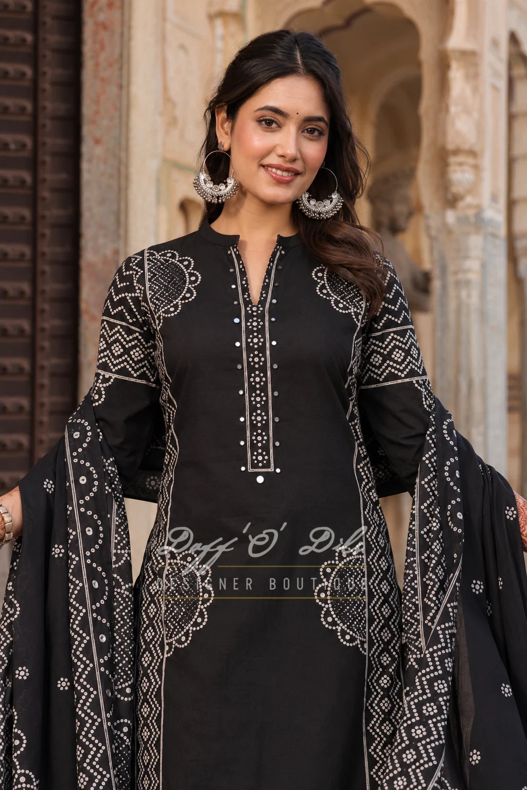 PREMIUM COTTON BANDHEJ SUIT SET