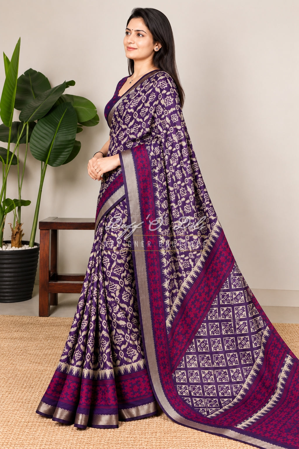 ELEGANT IKAT CHANDERI SAREE