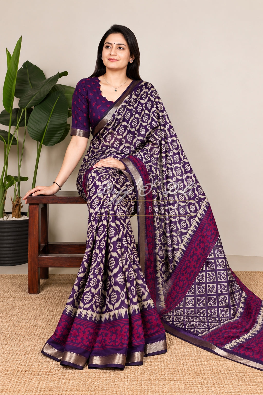 ELEGANT IKAT CHANDERI SAREE