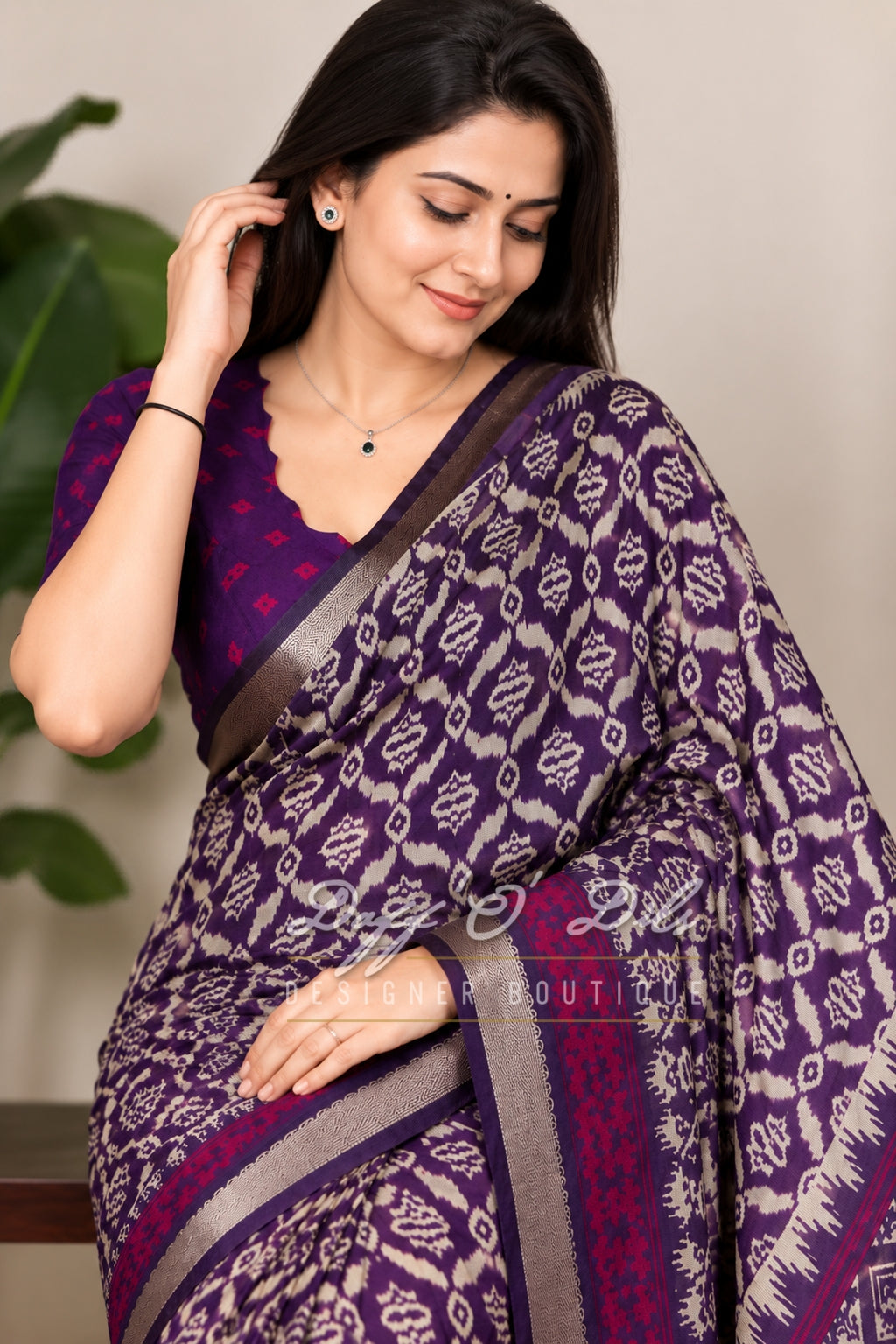 ELEGANT IKAT CHANDERI SAREE