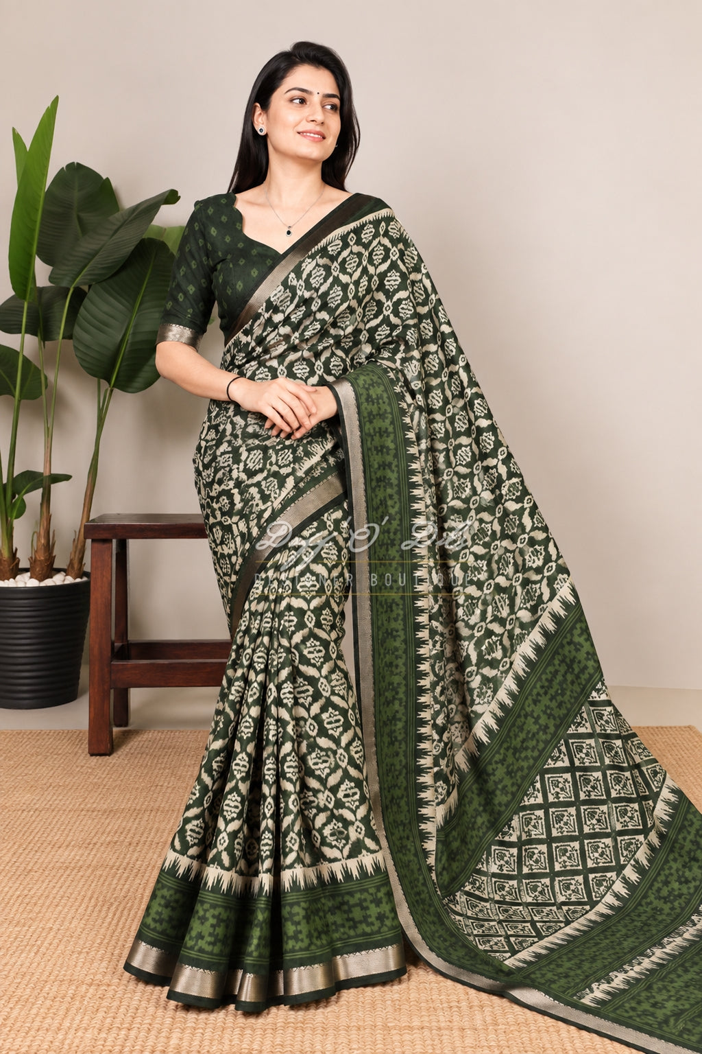 ELEGANT IKAT CHANDERI SAREE
