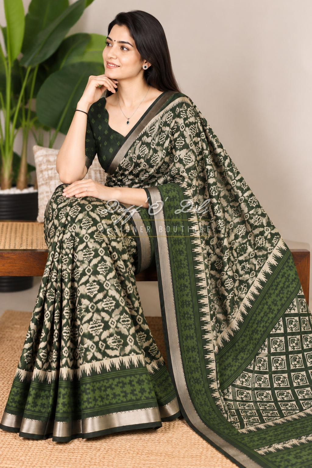 ELEGANT IKAT CHANDERI SAREE