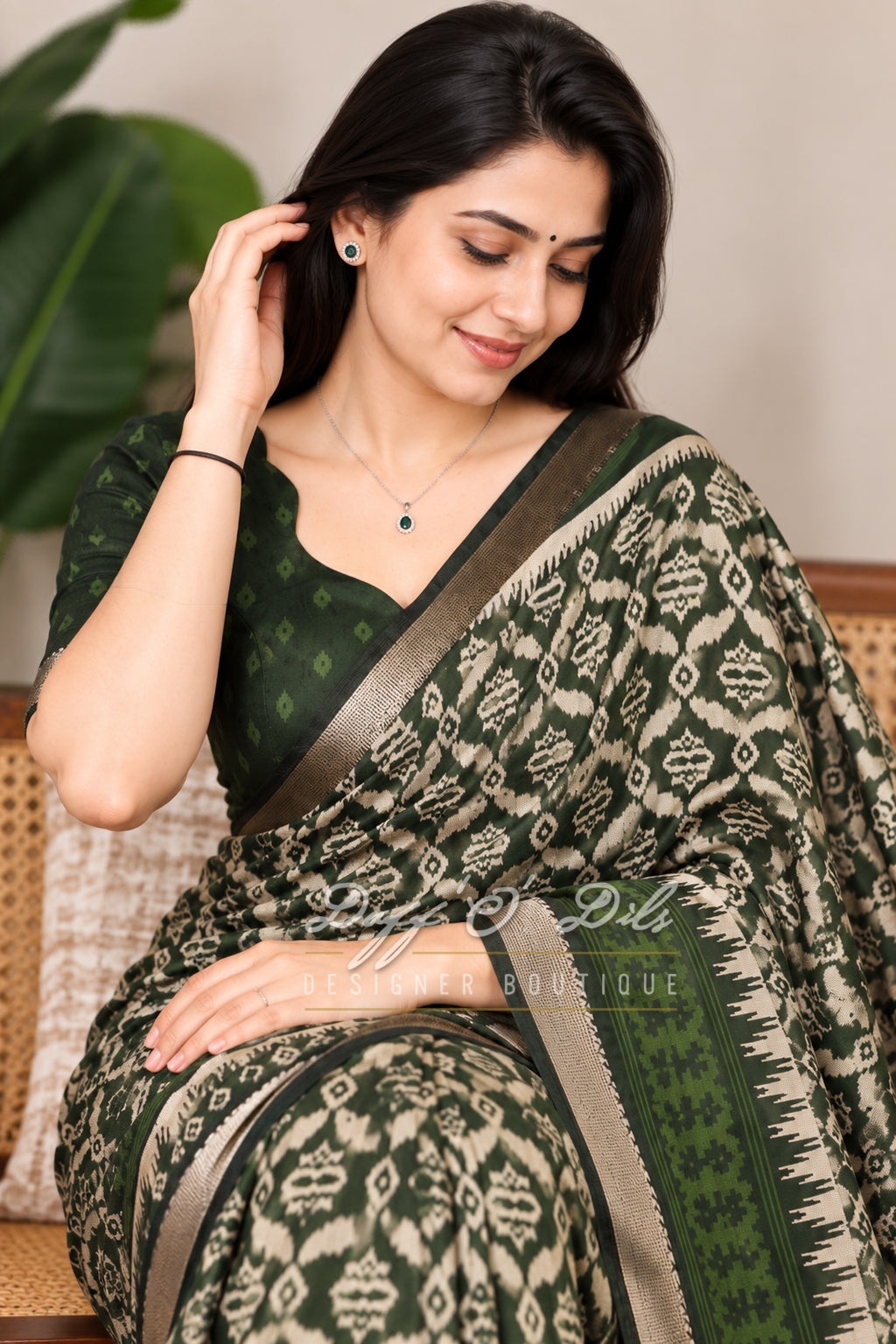 ELEGANT IKAT CHANDERI SAREE