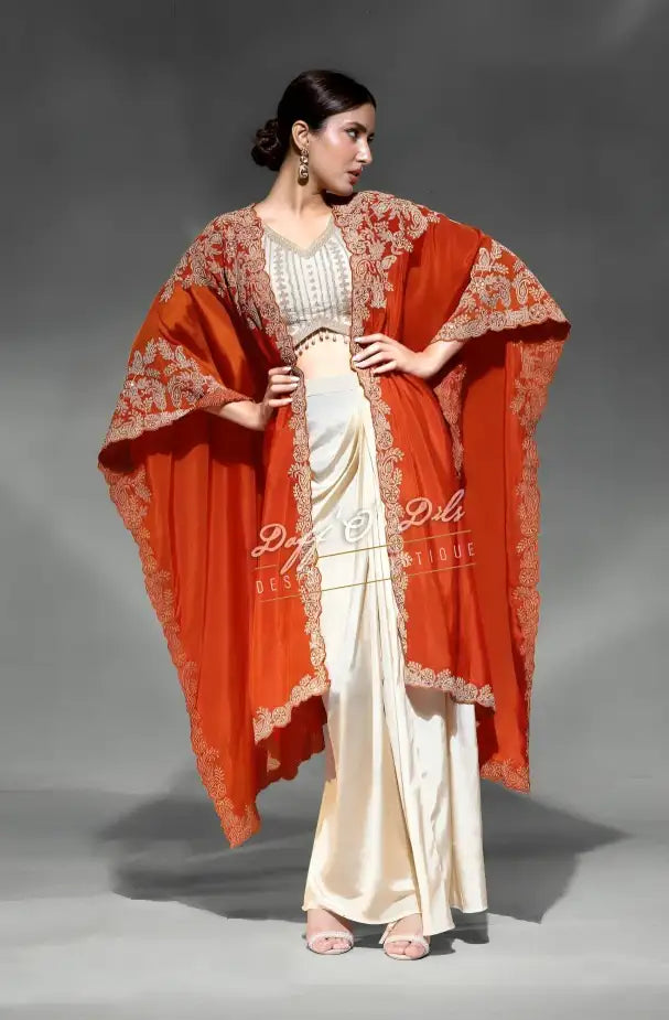 Party Wear Shrug Style Indo Western Suit