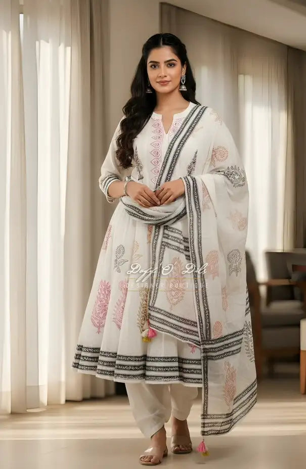 Pure Cotton MulMul 3-Piece Suit Set