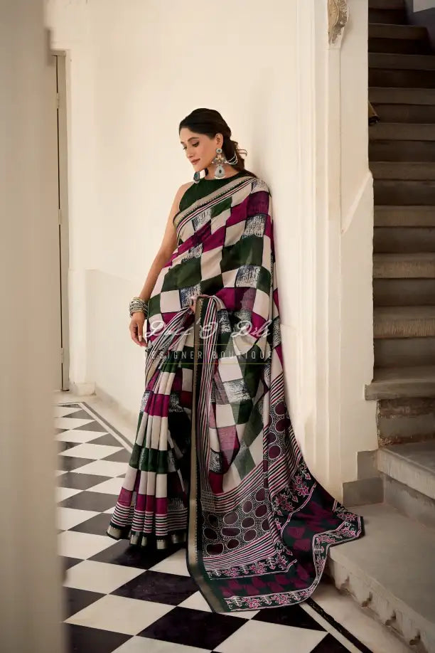 Viscose Chanderi Saree
