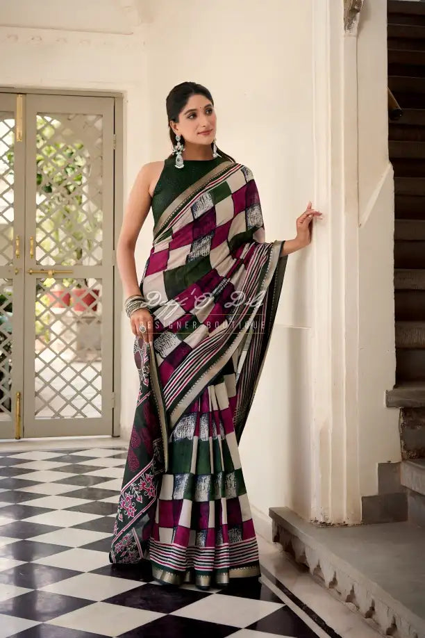Viscose Chanderi Saree