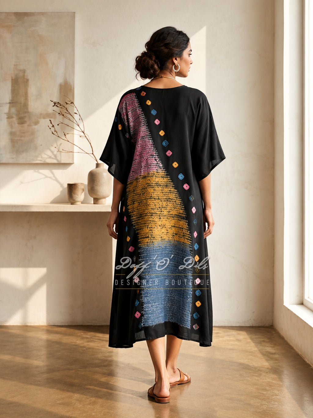 PURE MODAL SILK – HAND SIBORI KAFTAN