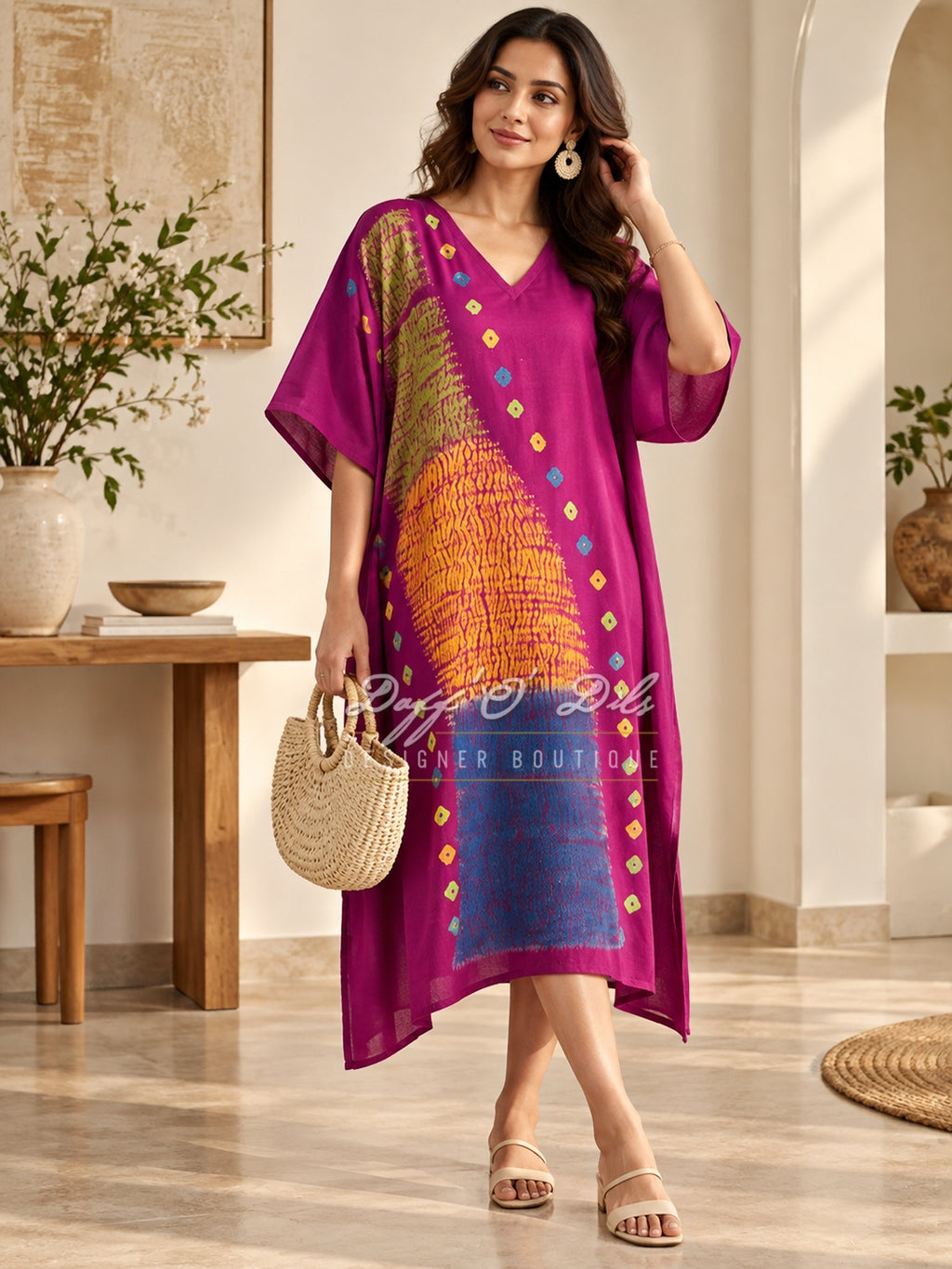 PURE MODAL SILK – HAND SIBORI KAFTAN