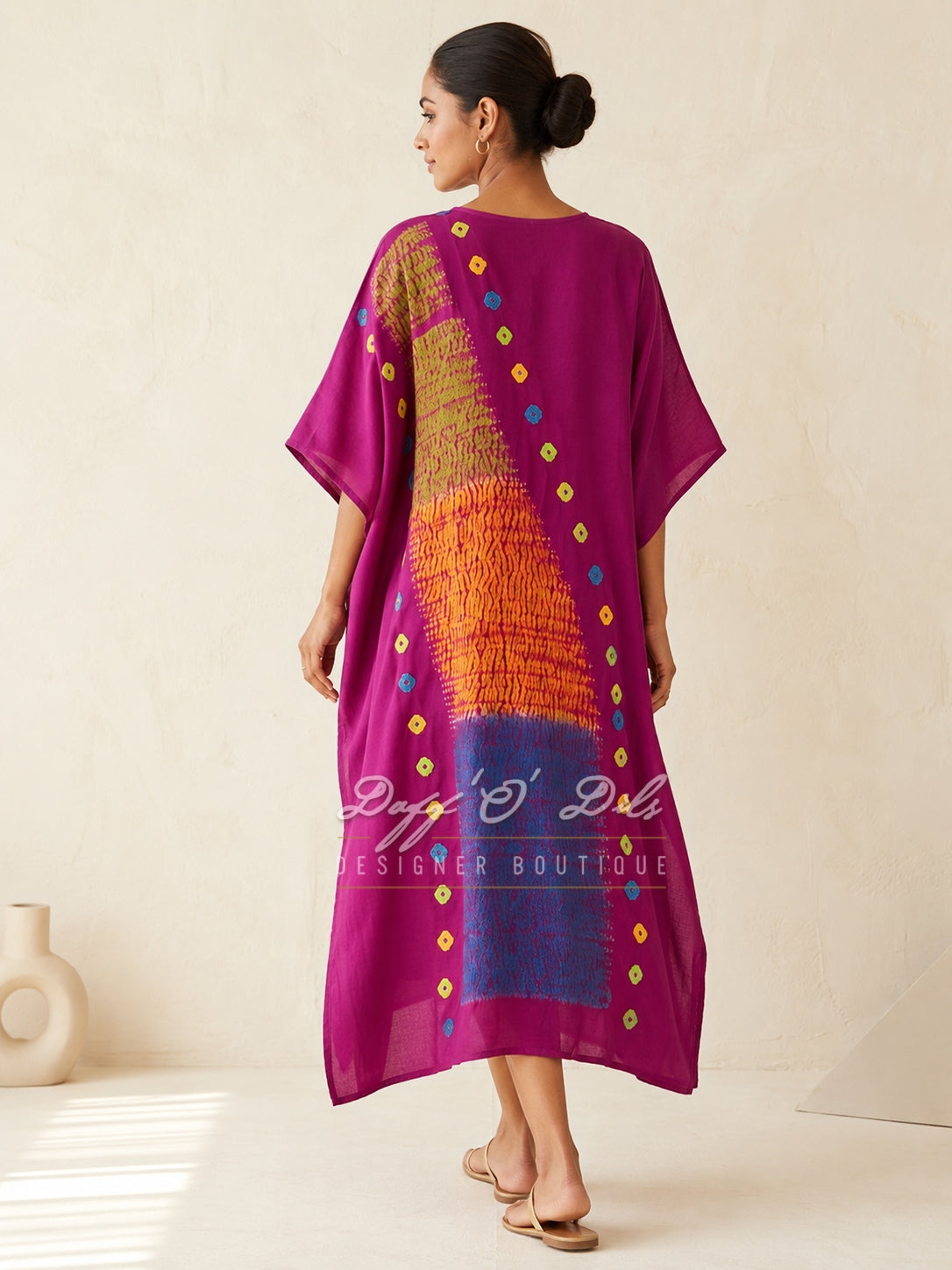 PURE MODAL SILK – HAND SIBORI KAFTAN