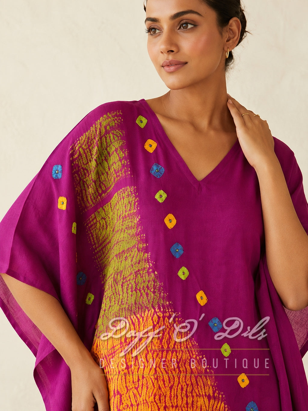 PURE MODAL SILK – HAND SIBORI KAFTAN