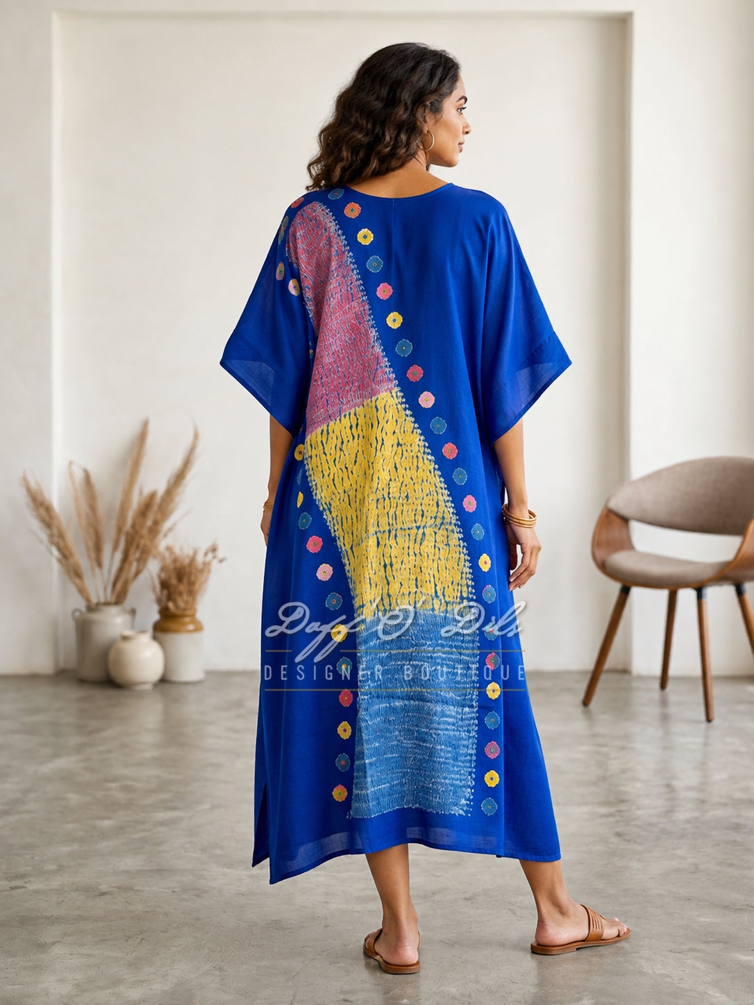 PURE MODAL SILK – HAND SIBORI KAFTAN