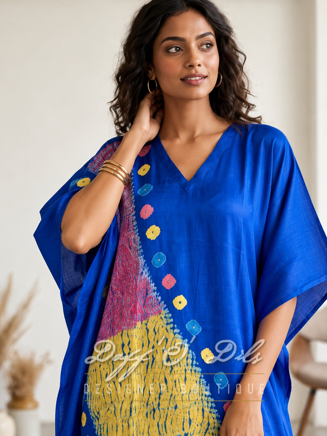 PURE MODAL SILK – HAND SIBORI KAFTAN